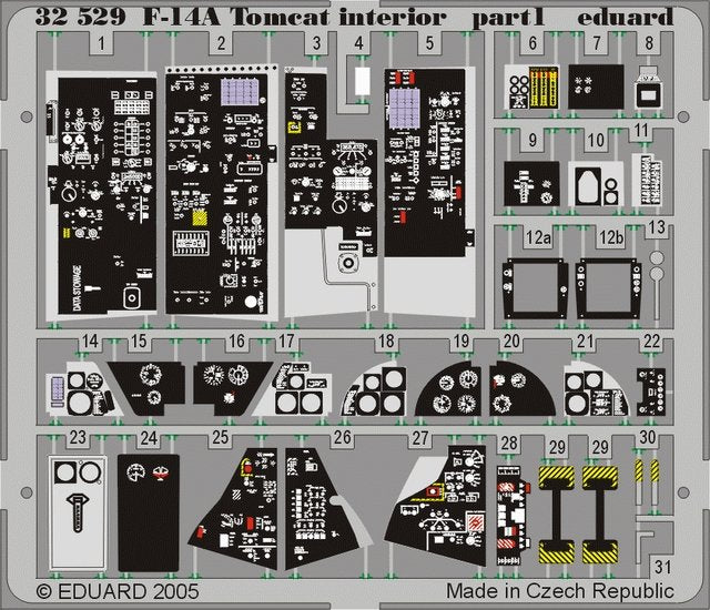Intérieur du F-14A Eduard 32529 au 1/32 Tamiya