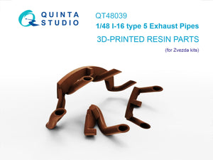 Quinta Studio QT48039 I-16 type 5, Tuyaux d&amp;#39;échappement (Zvezda) 1/48
