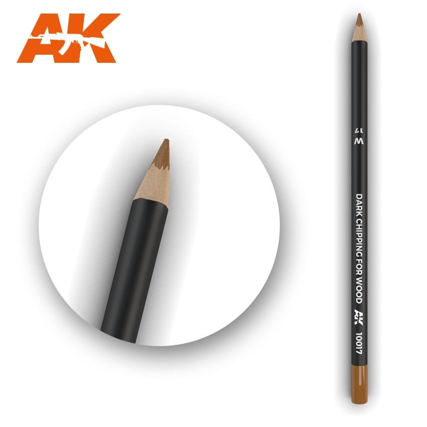 Crayon aquarelle AK Interactive AK10017, effet écaillé foncé pour bois