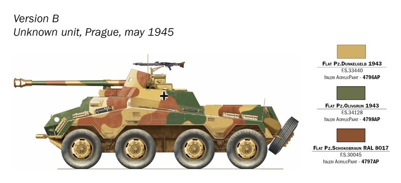 Italeri 7047 SD. Kfz. 234/4 1/72 – image 6