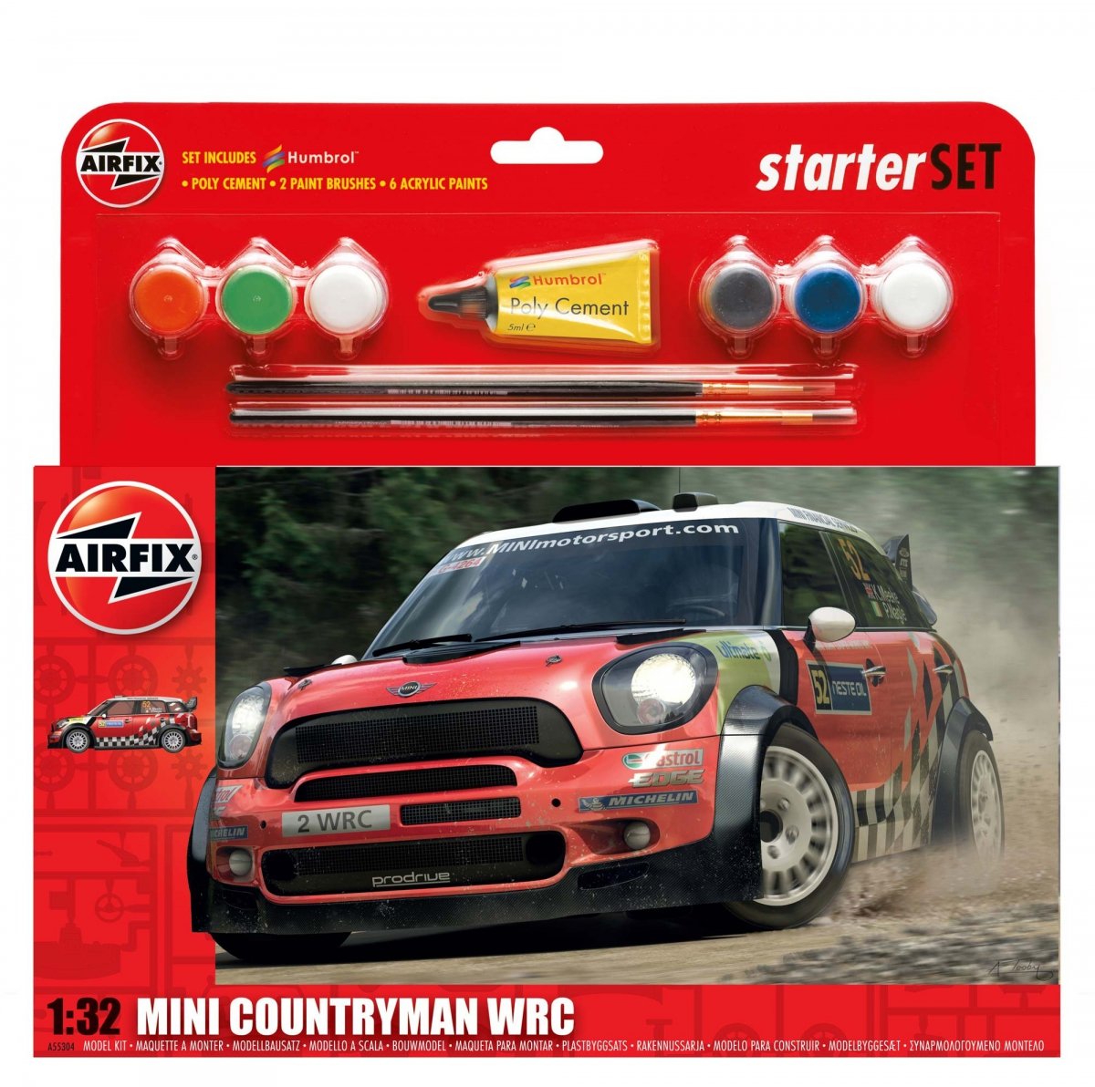 Airfix 55304 MINI Countryman WRC Starter Set 1/32