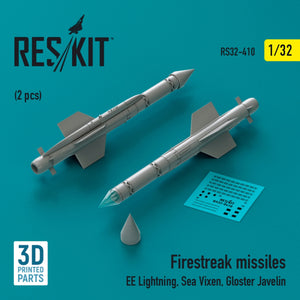 Missiles RESKIT RS32-0410 Firestreak (2 pièces) (Impression 3D) 1/32 – Bild 2