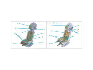 Quinta Studio QR+48069 K-36L (late) ejection seat (for Su-25/Su-25SM aircraft since 2008) (All kits) 1/48 – zdjęcie 9