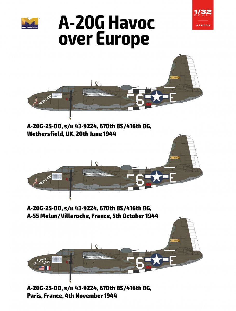 Maquette HK Models 01E039 A-20G Havoc over Europe 1/32 – image 9