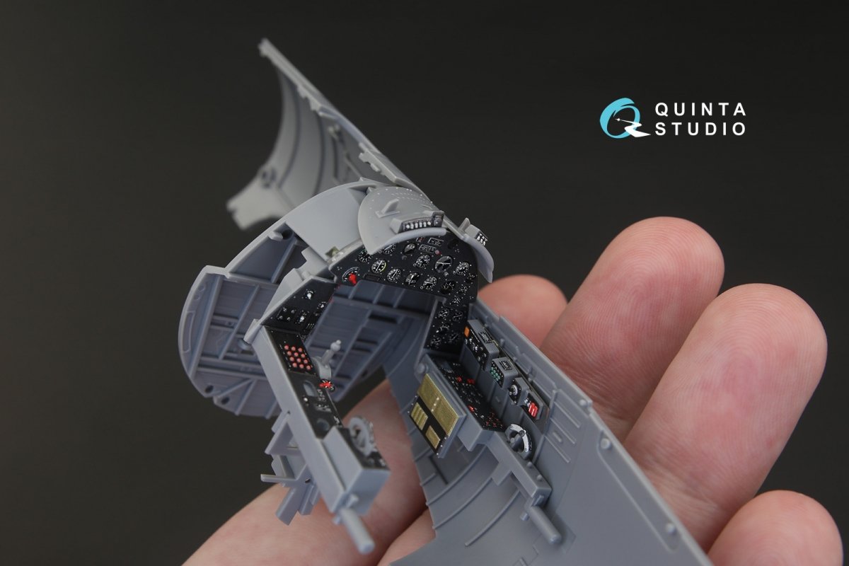 Intérieur imprimé en 3D et coloré sur papier décalcomanie Quinta Studio QD32040 F4U-1A Corsair (pour maquette Tamiya) 1/32 – immagine 7