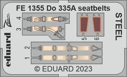 Ceintures de sécurité Eduard FE1355 Do 335A en acier Tamiya 1/48