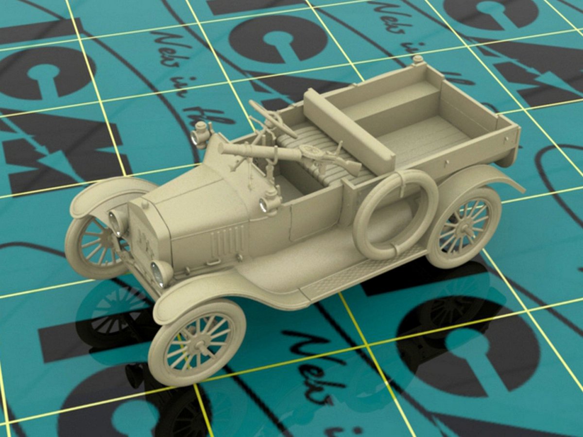 ICM 35607 Voiture ANZAC de la Première Guerre mondiale, modèle T 1917 LCP avec mitrailleuse Vickers MG 1/35 – Bild 2