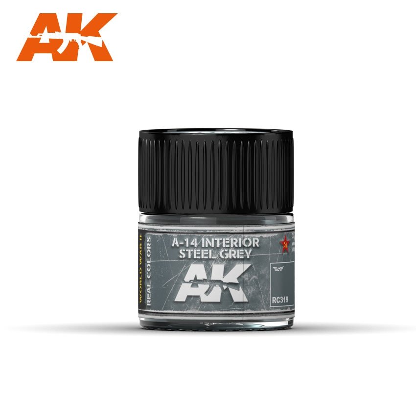 AK Interactive RC319 A-14 INTÉRIEUR GRIS ACIER 10ML