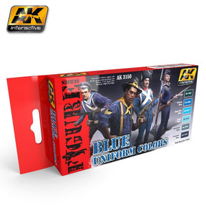 AK Interactive AK3150 BLEU UNIFORME COULEURS 6 x 17 ml