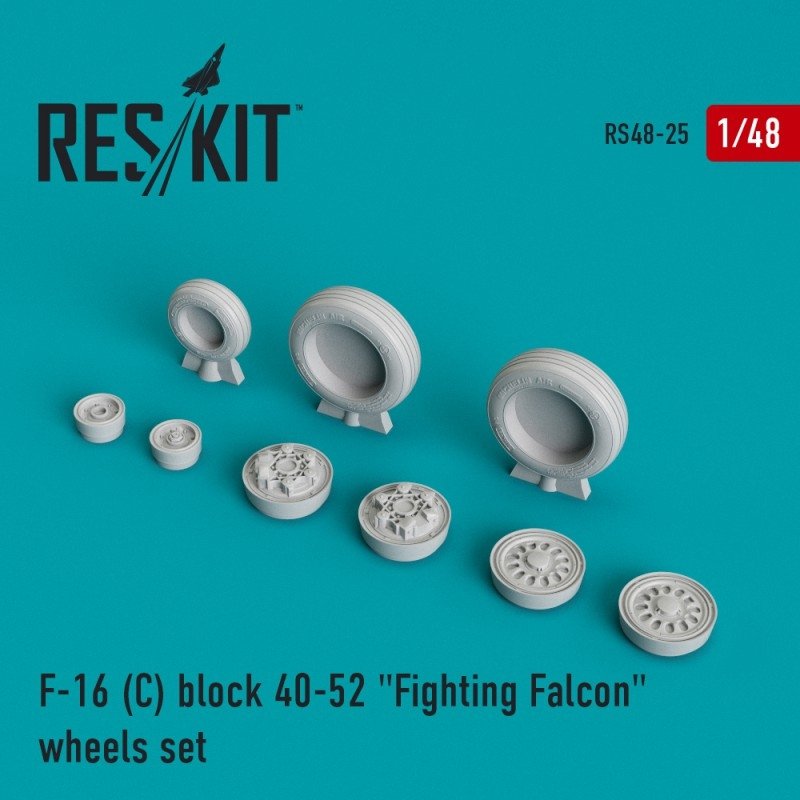 Roues en résine RESKIT RS48-0025 F-16 (C) bloc 40-52 « Fighting Falcon » 1/48 