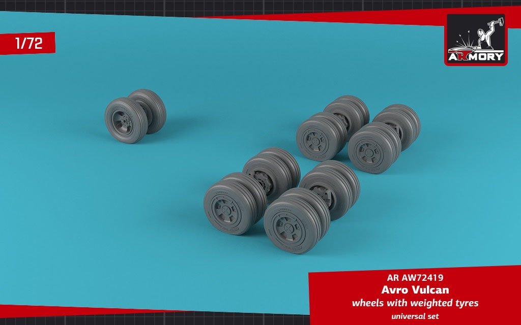 Roues AVRO Vulcan Armory Models AW72419 avec pneus lestés 1/72 – image 3
