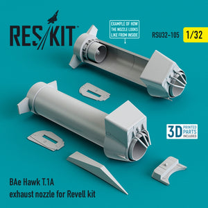 RESKIT RSU32-0105 BAE HAWK T.1A TUYAU D&amp;#39;ÉCHAPPEMENT POUR MAQUETTE REVELL 1/32