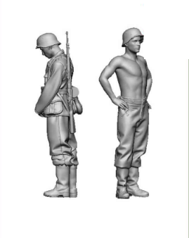 Glowel Miniatures 48008 Soldats allemands au repos 1/48