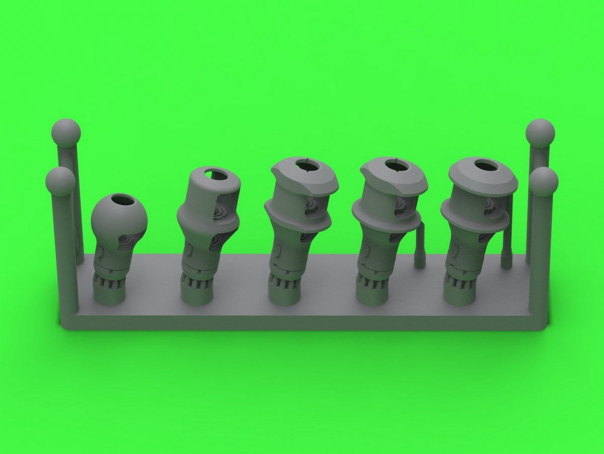 Kit de frein de bouche Master GM-72-039 pour canons allemands de 7,5 cm PaK/KwK/StuK 40 (5 types) à l&amp;#39;échelle 1/72
