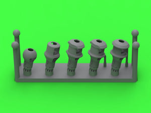 Kit de frein de bouche Master GM-72-039 pour canons allemands de 7,5 cm PaK/KwK/StuK 40 (5 types) à l&amp;#39;échelle 1/72