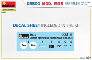 MiniArt 24001 Tracteur agricole allemand D8500 modèle 1938, échelle 1/24 – Bild 4