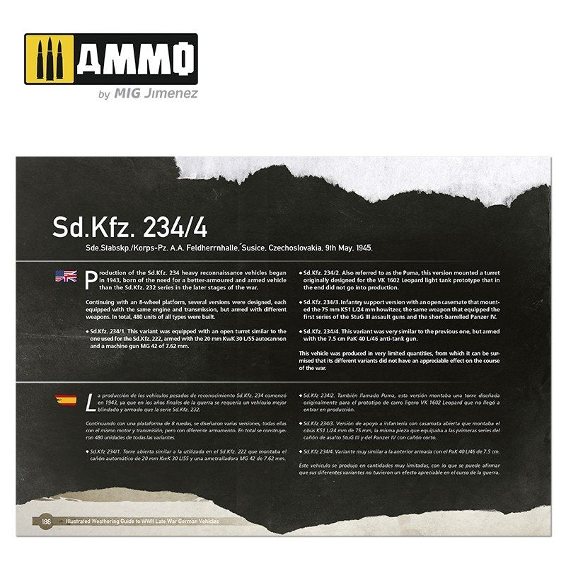 AMMO of Mig Jimenez 6015 GUIDE ILLUSTRÉ DES VÉHICULES ALLEMANDS DE LA FIN DE LA SECONDE GUERRE MONDIALE (Anglais, Espagnol) – image 7