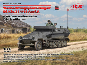 ICM 35105 Beobachtungspanzerwagen Sd.Kfz.251/18 Ausf.A Véhicule d&amp;#39;observation allemand de la Seconde Guerre mondiale avec équipage 1/35 – image 2