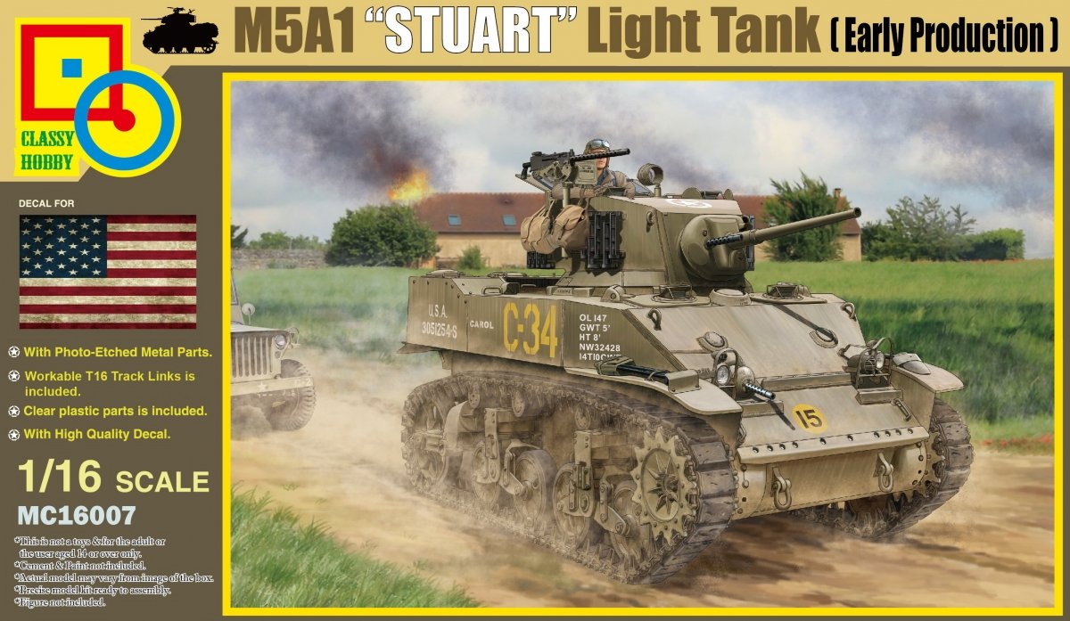 Classy Hobby MC16007 M5A1 « STUART » CHAR LÉGER 1/16