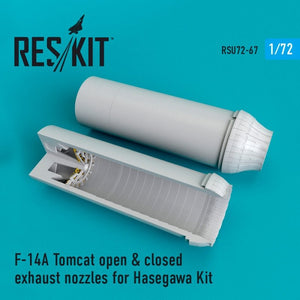 RESKIT RSU72-0067 Buses d&amp;#39;échappement ouvertes et fermées pour F-14A Tomcat (échelle 1/72) - Hasegawa