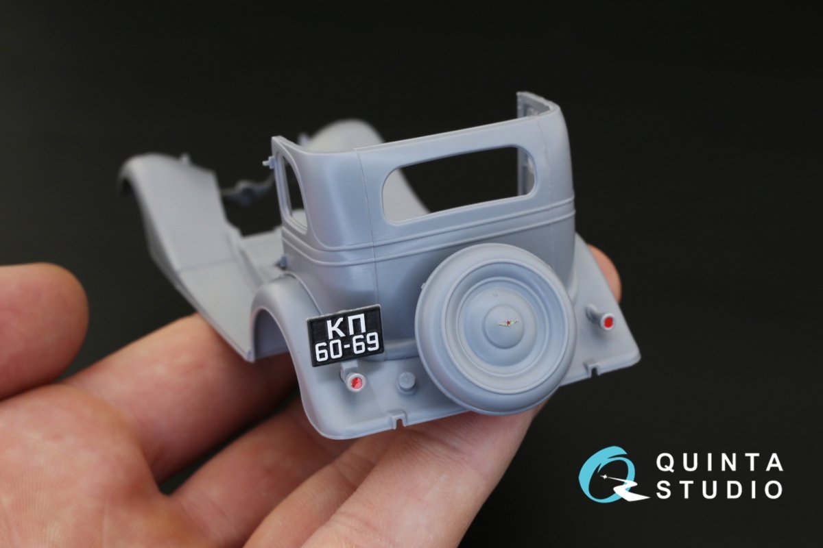 Intérieur imprimé en 3D et coloré sur papier décalcomanie Quinta Studio QD35006 GAZ-M1 (pour maquettes Zvezda) 1/35 – image 5