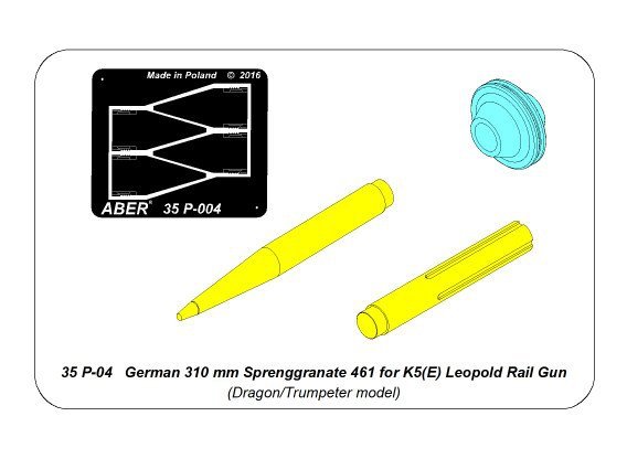 Aber 35P-04, lance-grenades allemand de 310 mm, référence 4861, pour canon à rails K5(E) Leopold – immagine 8