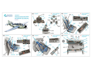 Quinta Studio QD48444 Fairey Gannet AS.1_AS.4 Intérieur coloré imprimé en 3D sur papier décalcomanie (Airfix) 1/48  – Bild 2
