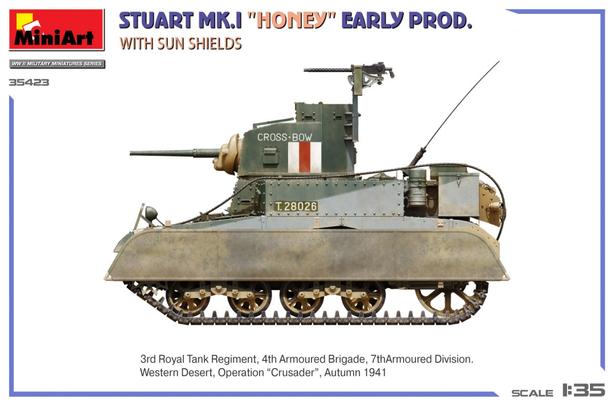 MiniArt 35423 Stuart Mk.I “Honey” Early Prod. w/Sun Shields 1/35 – zdjęcie 6