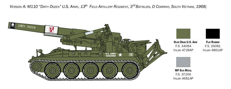 Italeri 6574 M110 Obusier automoteur 1/35 – immagine 3