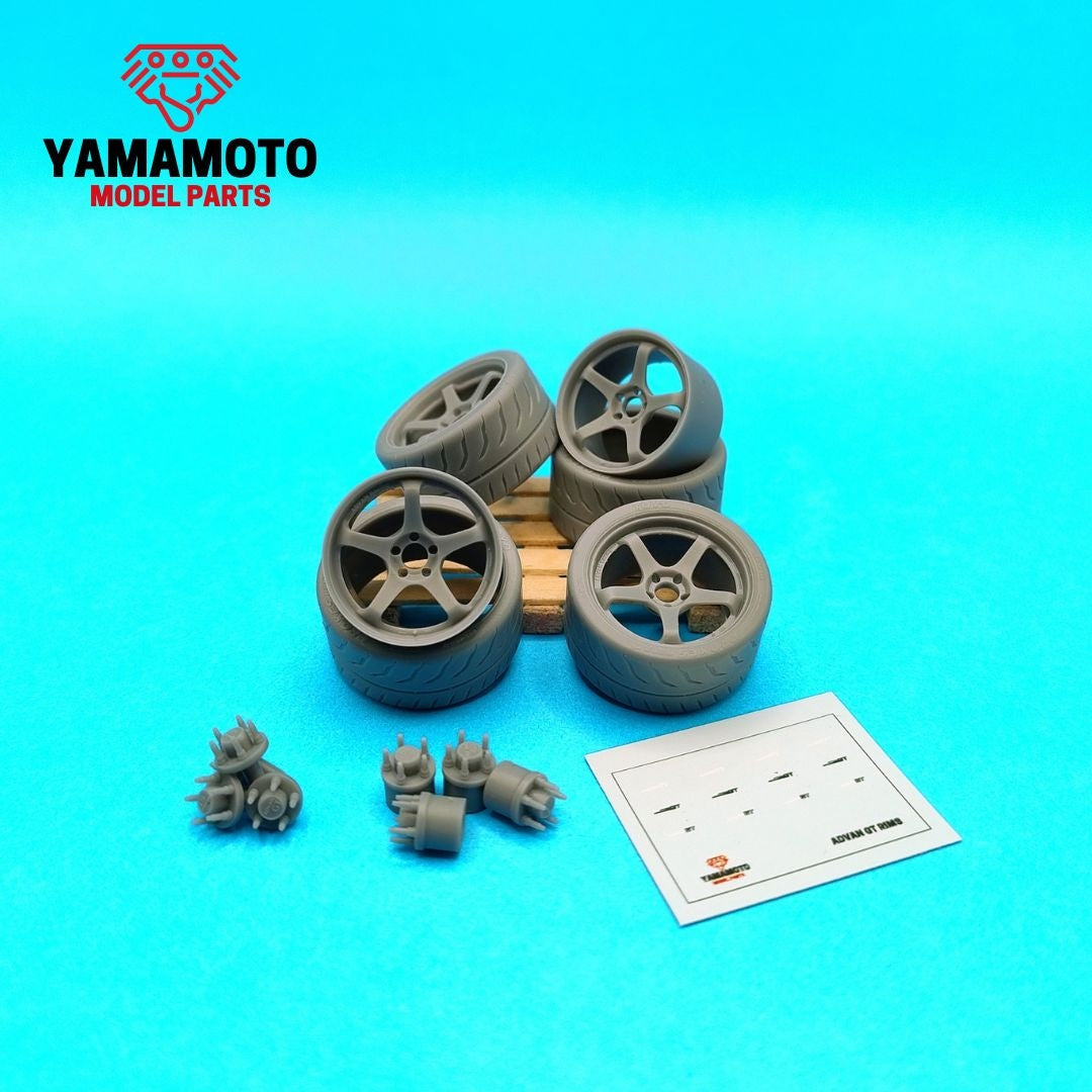 Yamamoto YMPRIM21 Advan Racing GT 4 18&amp;quot; + Pneus 1/24 – immagine 2