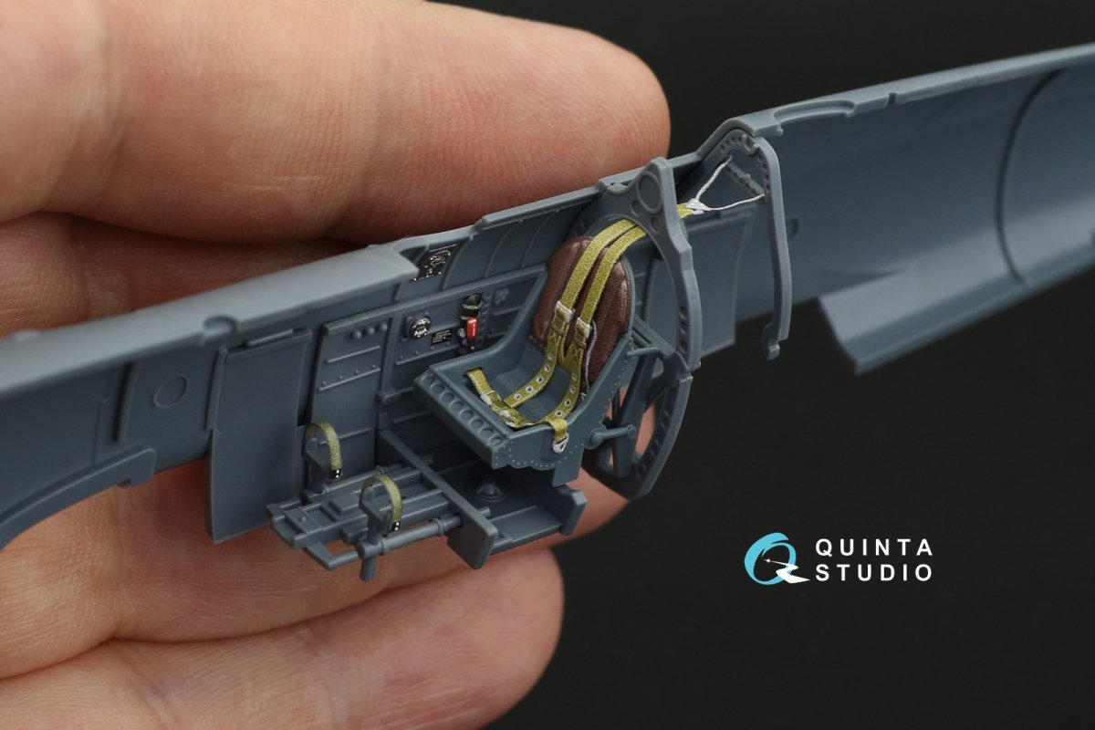 Intérieur imprimé en 3D et coloré sur papier décalcomanie (Eduard) Quinta Studio QD48133 Spitfire Mk.I 1/48 – Bild 3