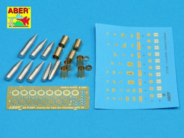 Munitions allemandes Aber 35P-07 pour sFH 18 et Hummel