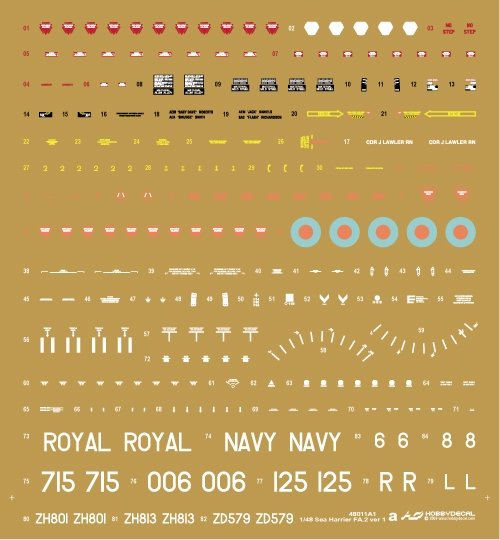 HobbyDecal AL48011V1 Sea Harrier FA.2 1/48 – immagine 4