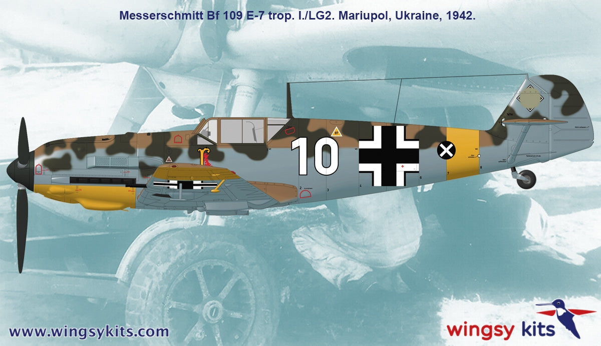 Maquette Wingsy D5-11 Chasseur allemand de la Seconde Guerre mondiale MESSERSCHMITT Bf 109 E-7 1/48 – immagine 6