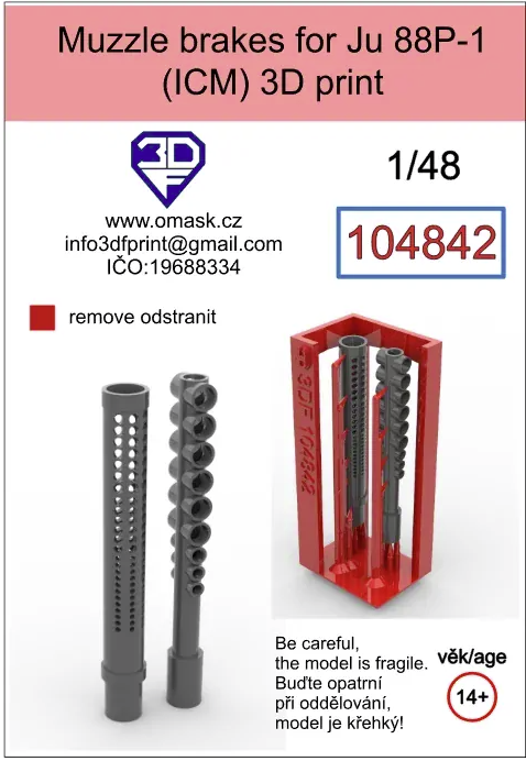 Freins de bouche Omask 104842 pour Ju88 P-1 1/48 – image 2