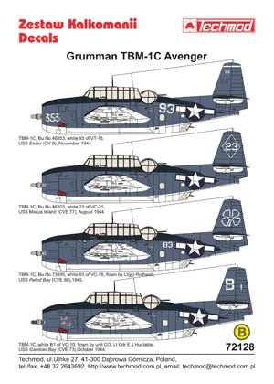 Techmod 72128 - Grumman TBM-1C Avenger 1/72 – image 2