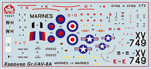 Ark Models 72027 Hawker Siddeley Harrier GR.1 Avion d&amp;#39;attaque britannique à décollage et atterrissage vertical (1/72) – immagine 2