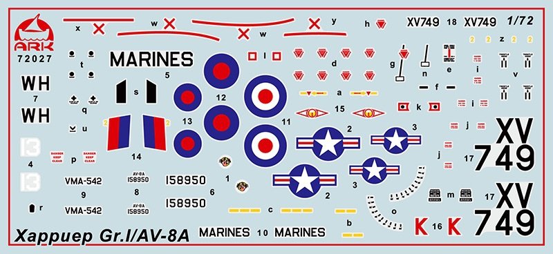 Ark Models 72027 Hawker Siddeley Harrier GR.1 Avion d&amp;#39;attaque britannique à décollage et atterrissage vertical (1/72) – immagine 2