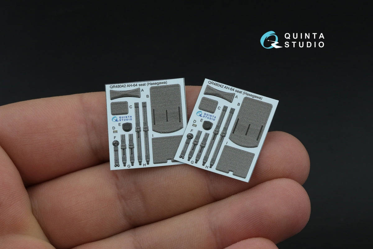 Intérieur imprimé en 3D et coloré sur papier décalcomanie Quinta Studio QD48571 AH-64A (Hasegawa) 1/48 – immagine 6