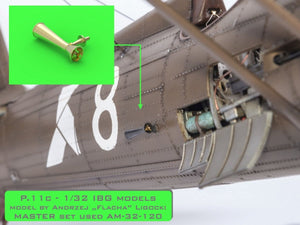 Master AM-32-120 PZL P.11c - zestaw detali - lufy karabinu wz. 33, celowniki oraz dysza Venturiego (do modelu IBG) 1/32 – zdjęcie 5