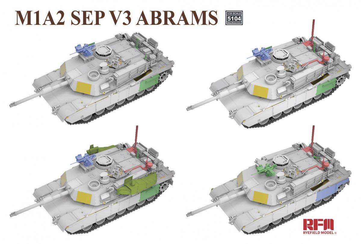 Maquette Rye Field 5104 M1A2 SEP V3 Abrams au 1/35 – Bild 4