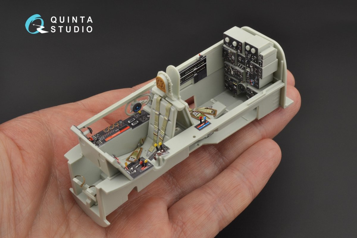 Intérieur imprimé en 3D et coloré sur papier décalcomanie (Revell) Quinta Studio QD32093 He 219 1/32 – immagine 6