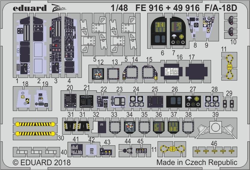 Eduard 49916 F/ A-18D intérieur KINETIC MODEL 1/48 – immagine 2