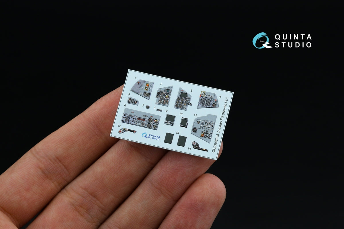 Intérieur imprimé en 3D et coloré sur papier décalcomanie (Revell) de Quinta Studio QD+48058 Tornado F.3 (avec pièces en résine imprimées en 3D) 1/48 – image 4