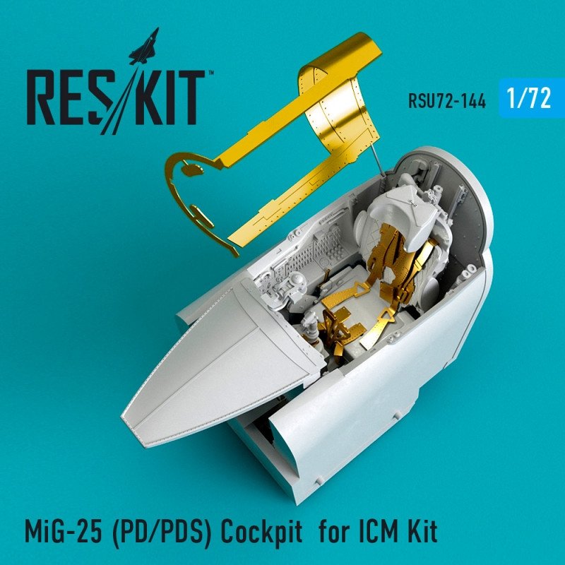 RESKIT RSU72-0144 Cockpit MiG-25 PD/PDS pour Icm 1/72