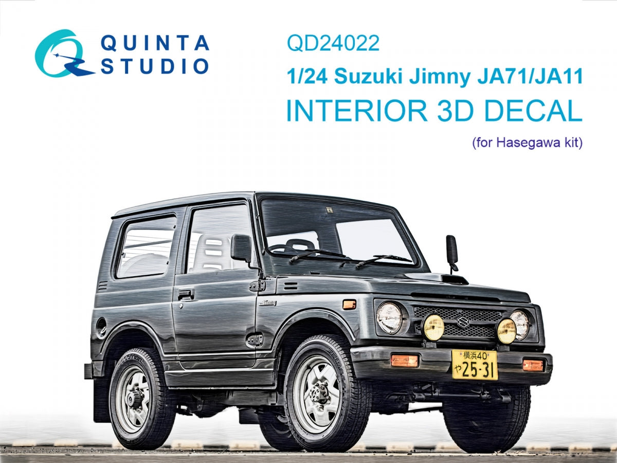Intérieur coloré imprimé en 3D sur papier décalcomanie (Hasegawa) Quinta Studio QD24022 Suzuki Jimny JA71-JA11 1/24