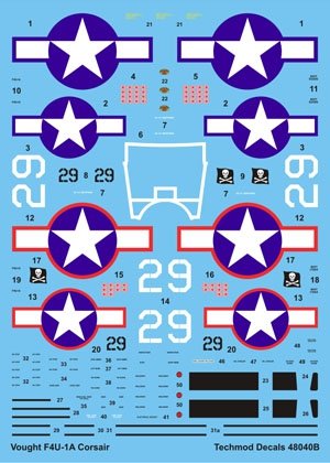 Techmod 48040 - Vought F4U-1A Corsair 1/48
