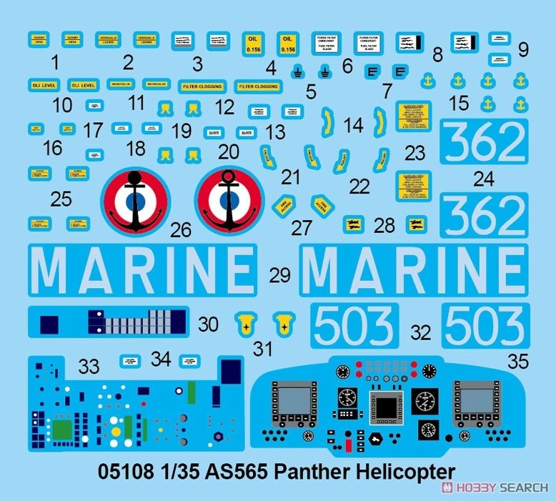 Trumpeter 05108 AS565 Hélicoptère Panther 1/35  – immagine 8