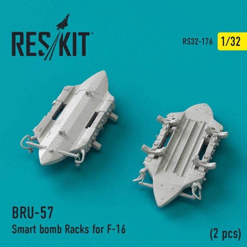 RESKIT RS32-0176 BRU-57 Supports de bombes intelligents pour F-16 (2 pièces) 1/32