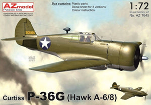 Maquette AZ7645 Curtiss P-36G (Hawk A-6/8) au 1/72